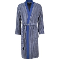 CAWÖ Cawö Bademäntel Herren Kimono Streifen 2843 blau - 17 Weiss