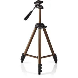 Nedis Stativ - Maximale Belastbarkeit: 2.0 kg - Min. arbeitshöhe: 40.5 cm - Max. Arbeitshöhe: 128.0 cm - 4 Segmente - Pfanne - Tragetasche enthalten - ABS/Aluminium - Bronze/Schwarz