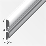 alfer coaxis®-Profil, breit, 1.5 m, 60 x 10 mm, Aluminium blank