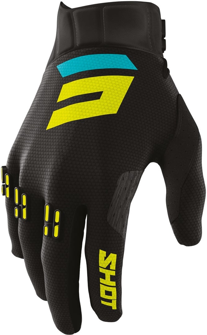 Shot Aerolite Airflow Motorcross handschoenen, zwart-turquoise, 3XL Voorman