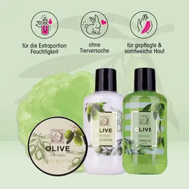 Accentra Duschset Frauen Geschenkset Olive Lotion 1 Stück