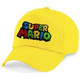 Blondie & Brownie Baseball Cap Kinder Super Mario Stick Patch Luigi Peach Retro Konsole One Size gelb