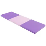 KOMFOTTEU Weichbodenmatte Turnmatte, klappbar, 180x60x5 cm lila|rosa