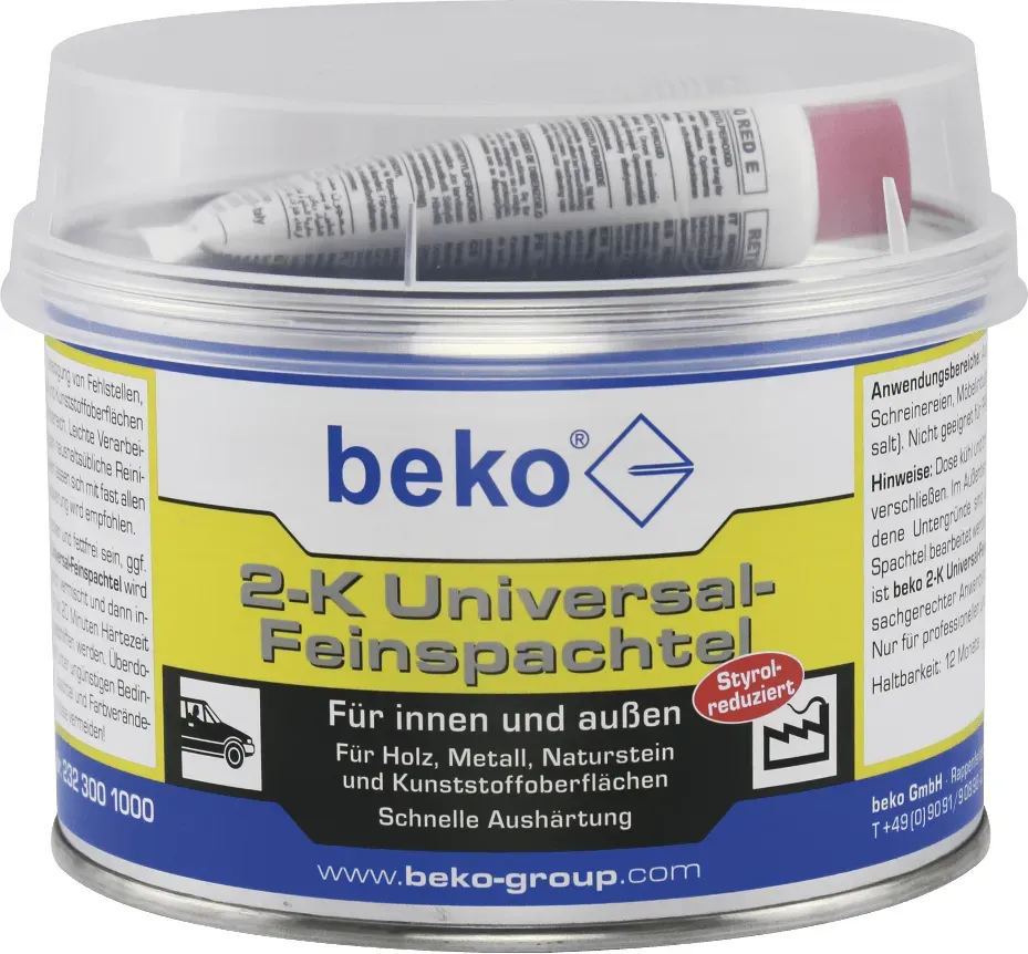 Feinspachtel 2K - beko - weiss 1000g | styrolreduziert