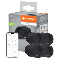 LEDVANCE Smart-Home-Steckdose Schwarz 4 St.