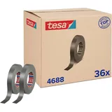 Tesa tesaband 4688 Standard 04688-00006-00 Gewebeklebeband Silber (matt) (L x B) 50m x 25mm 36St.