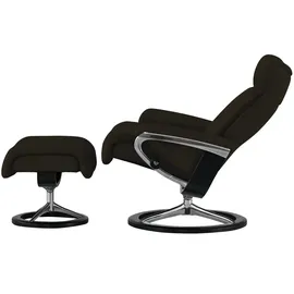 Stressless Relaxsessel Leder 91 x 112 x 84 cm Braun mit Hocker