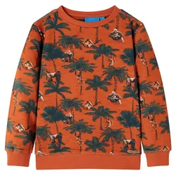 Kinder-Sweatshirt Helles Rostbraun 116