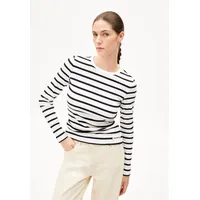 Armedangels Damen RIPP-Longsleeve aus Bio-Baumwoll Mix MAYWAA Stripes Fitted