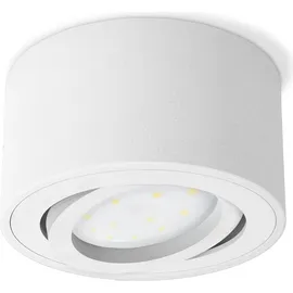 SSC-LUXon CELI-1WM Aufbau Deckenspots LED schwenkbar - mit 4x LED Modul 4W warmweiß 230V - Aufputz Spots weiß