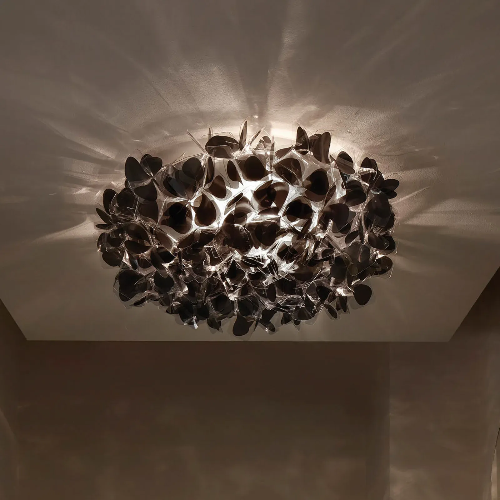 Wandleuchte Slamp, Clizia Mama Non Mama, dimmbar, Schwarz, für Wohnzimmer, Kunststoff, Design