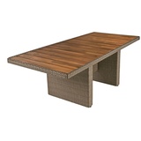 Garden Pleasure Gartentisch Braga dunkelbraun rechteckig 90,0 x 180,0 x 75,0 cm