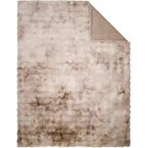 Bugatti Bubble Kunstfell Decke 150x200 cm - Fellimitat Kuscheldecke besonders flauschig & weich, besonders warm, Felldecke beige