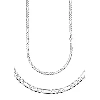 FIRETTI Collierkettchen Figarokette Silber 925 50