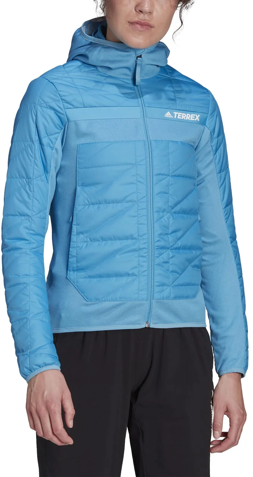 adidas Lauf-Isolationsjacke Terrex Hybrid blau Damen