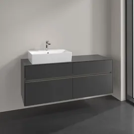 Villeroy & Boch Waschtischunterschrank 4 Auszüge 140 x 54,8 x 50 cm Graphit
