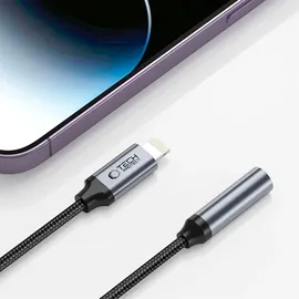 TECH-PROTECT Lightning auf 3,5 mm Adapter Schwarz