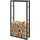 [en.casa] Kaminholzregal Täby 80 x 25 x 150 cm schwarz