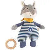Sigikid 39793 - Spieluhr Waschbär Classic, Stoffmix, grau-blau, Babyspielzeug