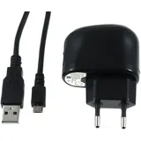 USB-Ladeadapter inkl. 2.0 High-Speed Ladekabel für Sony Xperia Z / Z2 / Z3 / XZ - Schwarz