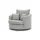 S-Style Drehsessel Ted Cord 107 x 94 x 0 cm Grau mit Kissen