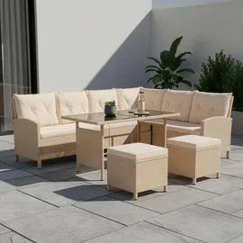 Juskys Manacor Lounge-Set creme/sand
