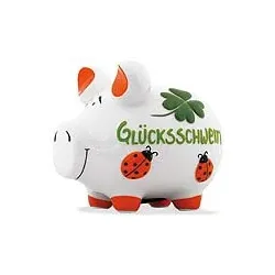 KCG Spardose Schwein mittel weiß 101469/10027145 Glücksschwein