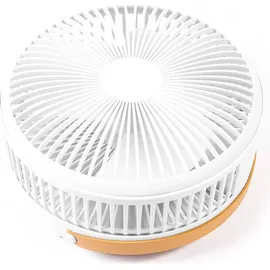 COOLSERIE Akku Teleskop Standventilator 20 cm Weiß