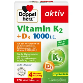 Doppelherz Aktiv Vitamin K2 + D3 1000 I.E. Tabletten 120 St.