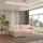 masseno Ecksofa TURIN Polyester 2-Sitzer Rosa