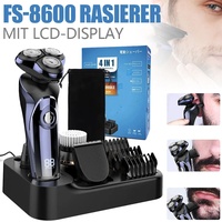 450mAh Rasierer Herren LCD Elektrischer Rasierapparat Nass und Trockenrasierer