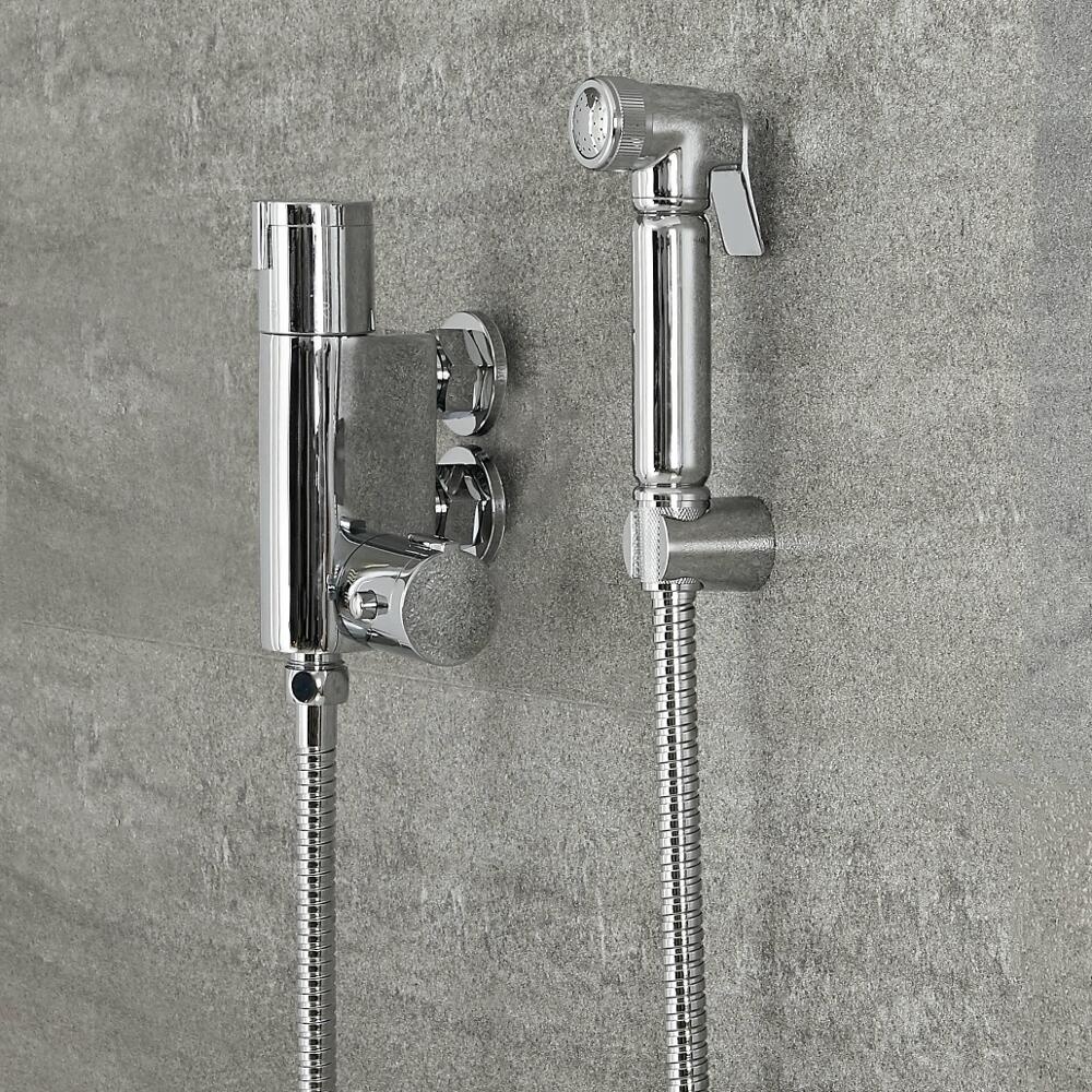 Bidet Hygienedusche Thermostatisch zur Wandmontage in Chrom - von Hudson Reed