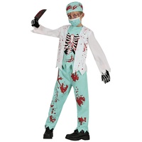 Fiestas GUiRCA Zombie Skelett Arzt Kostüm – Blutige medizinische Chirurg Uniform – Halloween Kinder Kostüm für Jungen von 10-12 Jahren