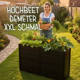 KHW Demeter XXL schmal 158 x 44 x 92 cm Anthrazit