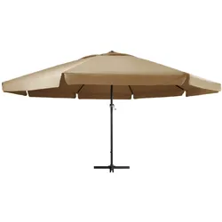 vidaXL Sonnenschirm mit Aluminium-Mast 600 cm Taupe