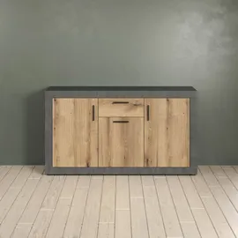 trendteam Salvada 149 x 83 x 40 cm Grau / Eiche