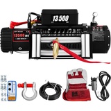 SucceBuy 12V Elektrische Seilwinde, 13500LBS Elektrische Winde, Elektrische Motorwinde, Drahtseil Motorwinde