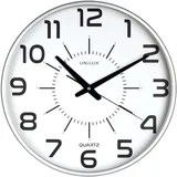 Unilux Wanduhr Maxi Pop weiß grau Kunststoff, Ø 37,5 cm