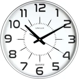 Unilux Wanduhr Maxi Pop weiß grau Kunststoff, Ø 37,5 cm