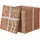 Beliani Aufbewahrungskorb Cadeau 24 x 24 x 24 cm 3-tlg. braun