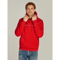 Tommy Jeans Plus Kapuzensweatshirt TJM REG LINEAR LOGO HOODIE EXT hoher Tragekomfort, Große Größen rot 5XL