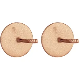 Elli Ohrstecker Plättchen Rund Struktur Silber 925 rosegold onesize