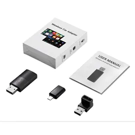 Tradebit TB NANO Wireless MINI Adapter für CarPlay / Android Auto - USB-A & Type-C Dongle, kompatibel mit 98 % Autos, ästhetisches Design