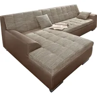DOMO collection Ecksofa DOMO COLLECTION "Treviso viele Bezüge, auch in Cord, L-Form, B/T/H: 267/80/83 cm", braun (braun, beigebraun), B:267cm H:83cm T:178cm, Kunstleder Softlux / Struktur (90% Polyester; 10% Polyacryl);Microfaser-Primabelle (100% Polyester) / Struktur
