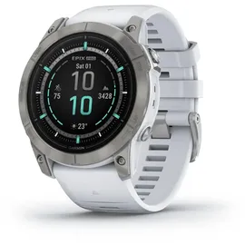 Garmin Epix Pro (Gen 2) Sapphire 51 mm steinweiss/titanium Titan mit Silikonarmband