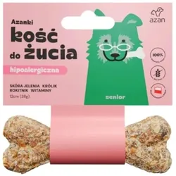 AZANKI Knochen Hirschhaut für Hunde Senior 12 cm