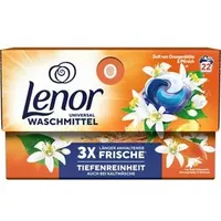 Lenor Waschmittel All-in-1 Orangenblüte und Pfirsich, Pods, Vollwaschmittel, 0,442 kg, Waschladungen 22