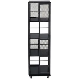 Mendler Bücherregal 147 x 40 x 40 cm Schwarz