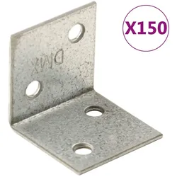 vidaXL Winkelhalterungen 150 Stk. 2 mm 30x25x30 mm Verzinkter Stahl