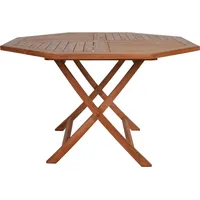 MiaMöbel Teak Esstisch 120cm - achteckig Massivholz Teak